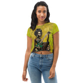 Guitar is My Best Friend All Over Print Crop Tee - Front View